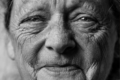Gesicht einer alten Frau Alte Frau