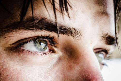 Mann Nahaufnahme Augen Mann Augen